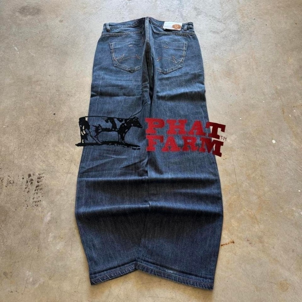Baggy Phat Farm Denim Southpole Styl Y2K Vintage Denim Jeans 40x33